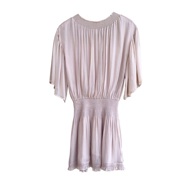 Flannel Australia Silk Montreaux Mini Dress in Blush - Picture 3 of 11